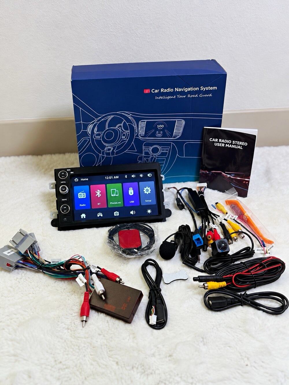 Car Radio Navigation System In-Dash Touchscreen w/ Bluetooth USB & Backup Camera